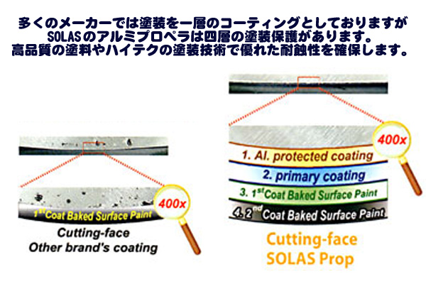 ヤマハ 9.9・15・20馬力 船外機用 プロペラ SOLAS（ソラス）AMITA3 アルミプロペラ（２サイクル/4サイクル）